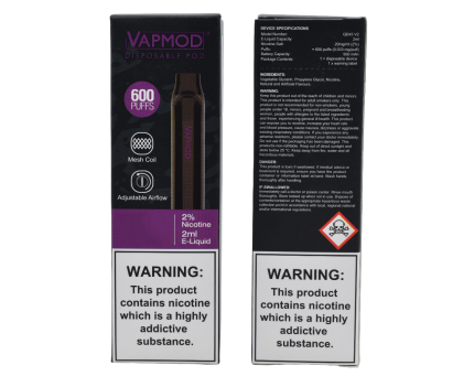 VAPMOD – 5% NICOTINE (600 PUFFS)